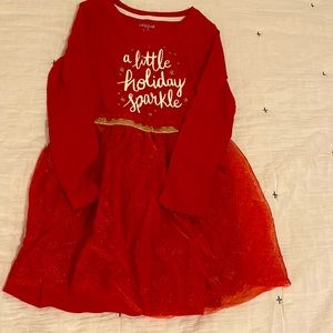 Cat & Jack Holiday Dress Size 7/8 EUC